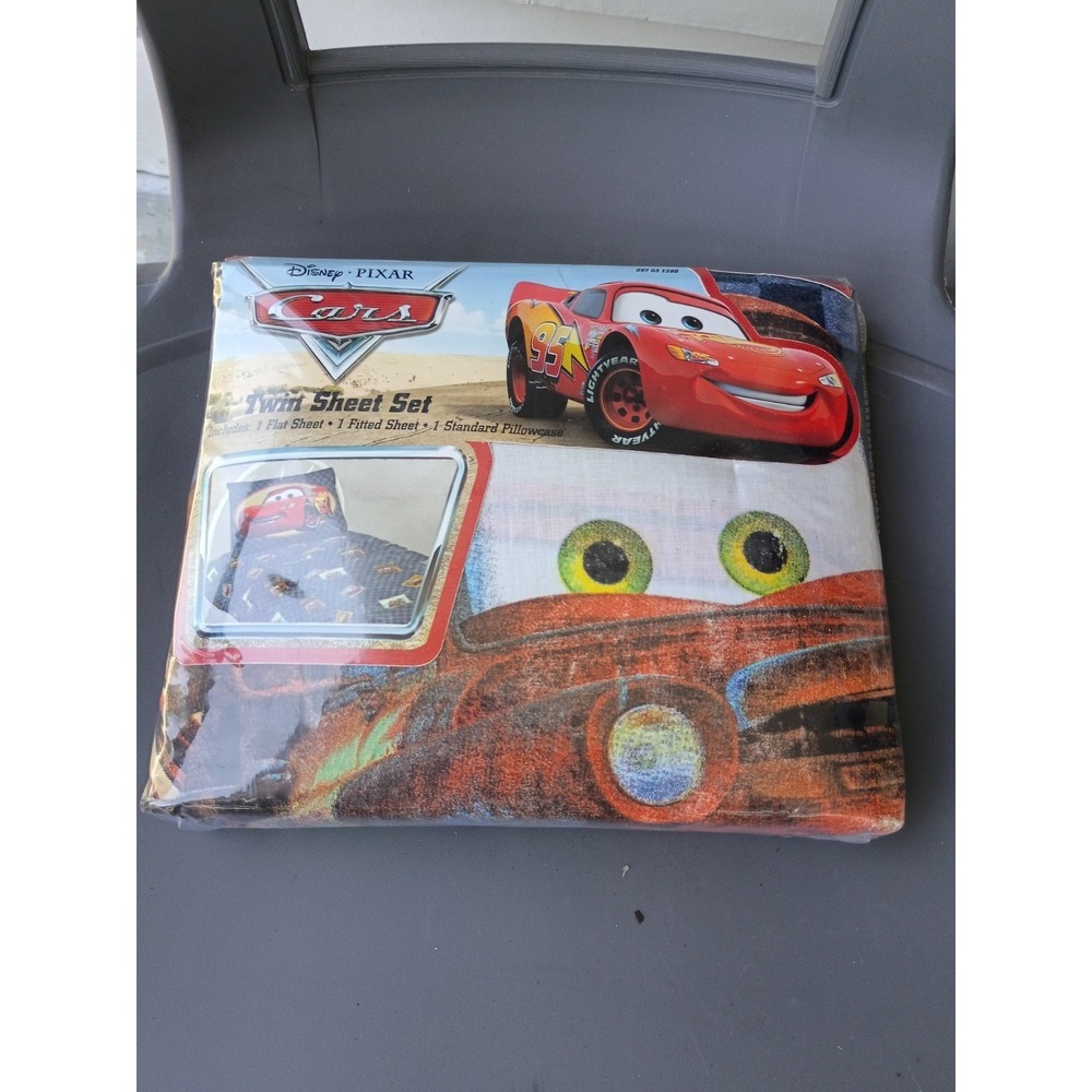 Disney Pixar Cars Twin Sheet Set Lightning McQueen Sealed